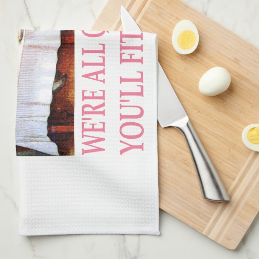 Tea Party van de Mad Hatter in Alice in Wonderland Theedoek (Quarter Fold)