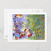 Tea Party van de Mad Hatter in Alice in Wonderland Uitnodiging Briefkaart (Voorkant / Achterkant)