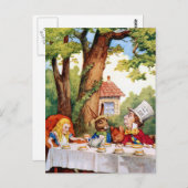 Tea Party van de Mad Hatter in Wonderland Briefkaart (Voorkant / Achterkant)