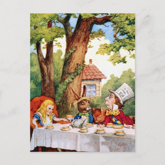 Tea Party van de Mad Hatter in Wonderland Briefkaart (Voorkant)