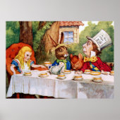 Tea Party van de Mad Hatter in Wonderland Poster (Voorkant)