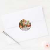 Tea Party van de Mad Hatter in Wonderland Ronde Sticker (Envelop)