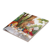 Tea Party van de Mad Hatter in Wonderland Tegeltje (Zijkant)