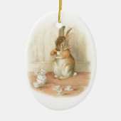Tea Party van konijn Keramisch Ornament (Voorkant)
