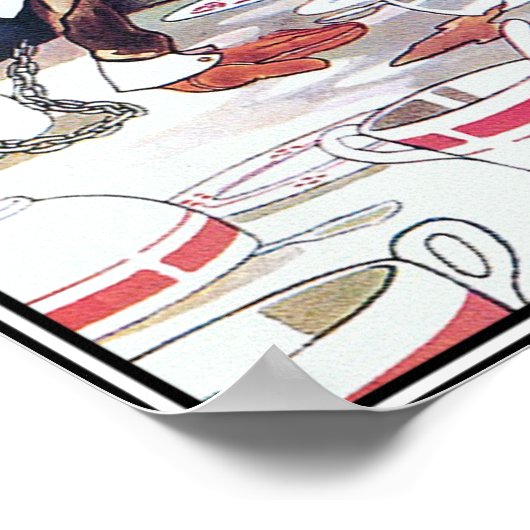 Tea Party van Mad Hatter - Alice in Wonderland Poster (Hoek)