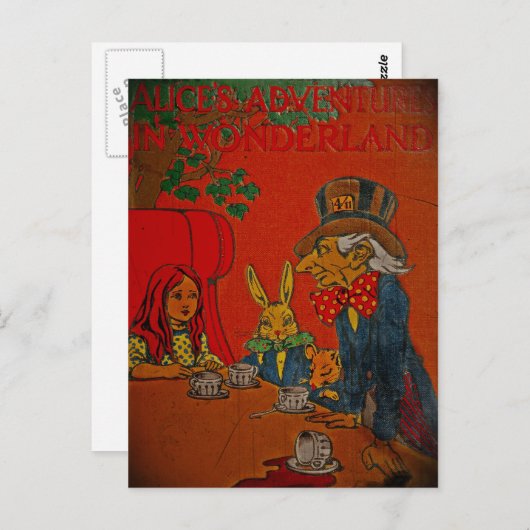 Tea Party van Mad Hatter Briefkaart (Voorkant / Achterkant)