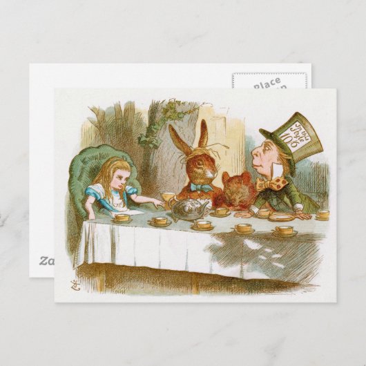 Tea Party van Mad Hatter Briefkaart (Voorkant / Achterkant)