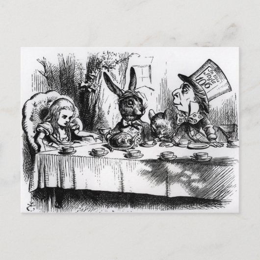 Tea Party van Mad Hatter Briefkaart (Voorkant)