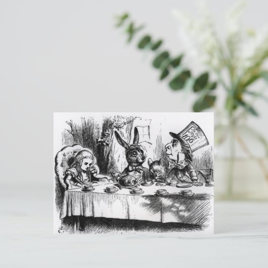 Tea Party van Mad Hatter Briefkaart (Staand voorkant)