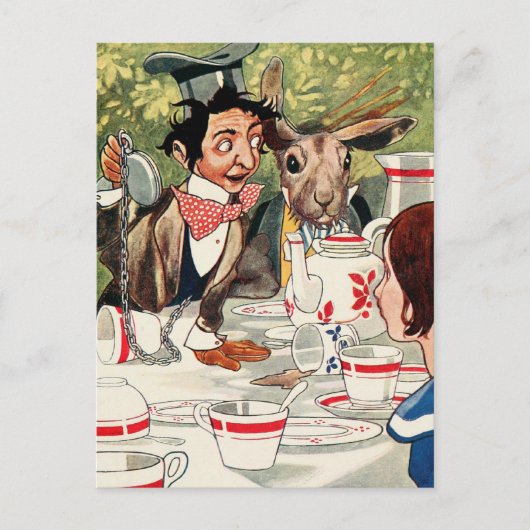 Tea Party van Mad Hatter Briefkaart (Voorkant)