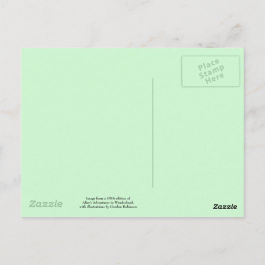 Tea Party van Mad Hatter Briefkaart (Achterkant)