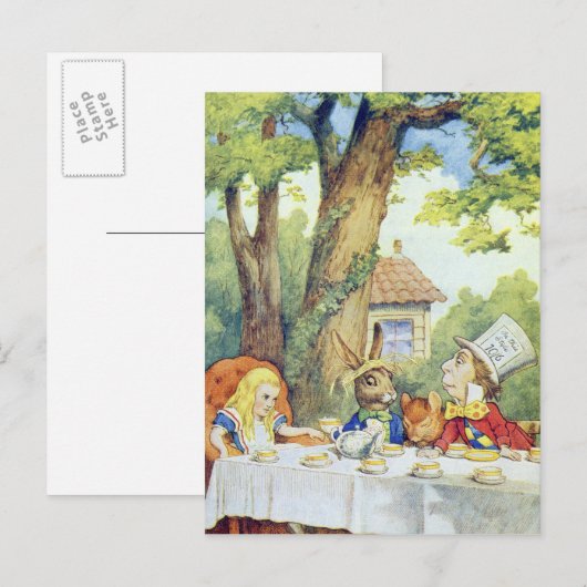 Tea Party van Mad Hatter Briefkaart (Voorkant / Achterkant)
