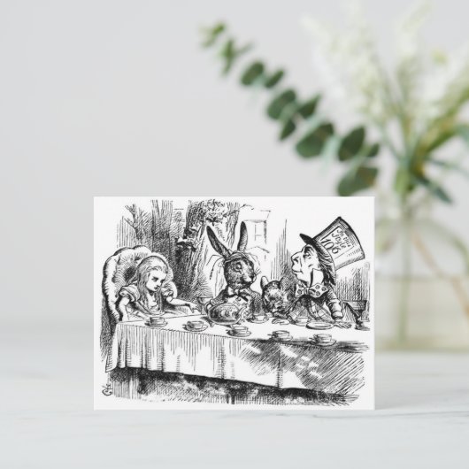 Tea Party van Mad Hatter Briefkaart (Staand voorkant)
