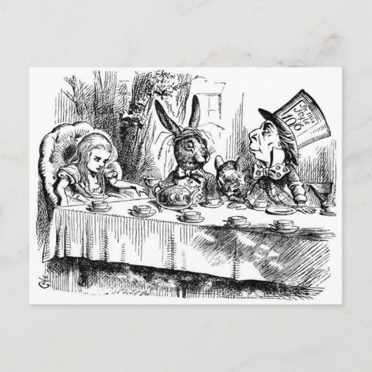 Tea Party van Mad Hatter Briefkaart (Voorkant)