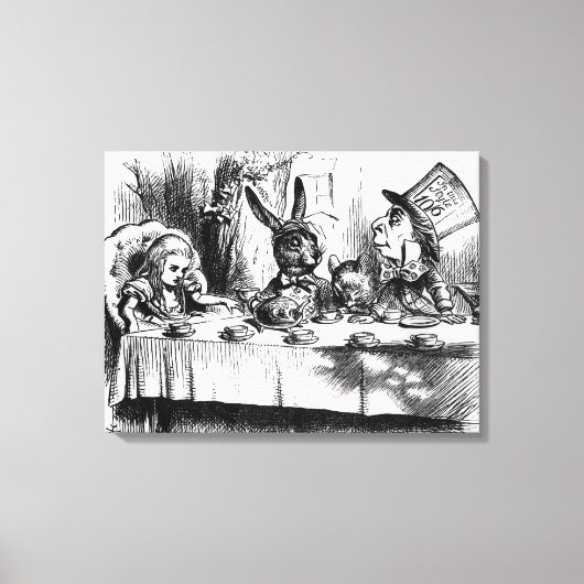 Tea Party van Mad Hatter Canvas Afdruk (Voorkant)