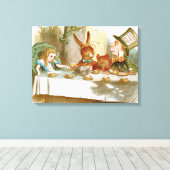 Tea Party van Mad Hatter Canvas Afdruk (Insitu (Houten vloer))