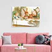 Tea Party van Mad Hatter Canvas Afdruk (Insitu (Woonkamer))