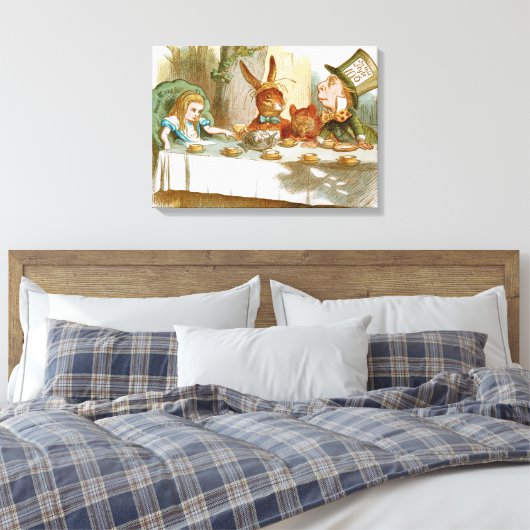 Tea Party van Mad Hatter Canvas Afdruk (Insitu (Slaapkamer))