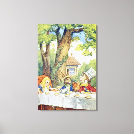 Tea Party van Mad Hatter Canvas Afdruk (Voorkant)