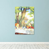 Tea Party van Mad Hatter Canvas Afdruk (Insitu (Houten vloer))