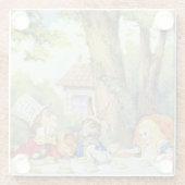 Tea Party van Mad Hatter Glazen Onderzetter (Achterkant)