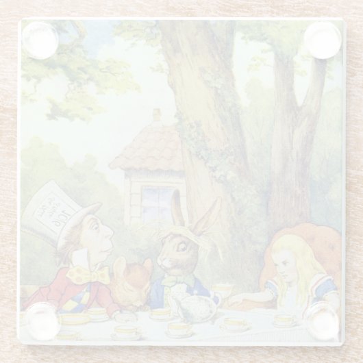 Tea Party van Mad Hatter Glazen Onderzetter (Achterkant)