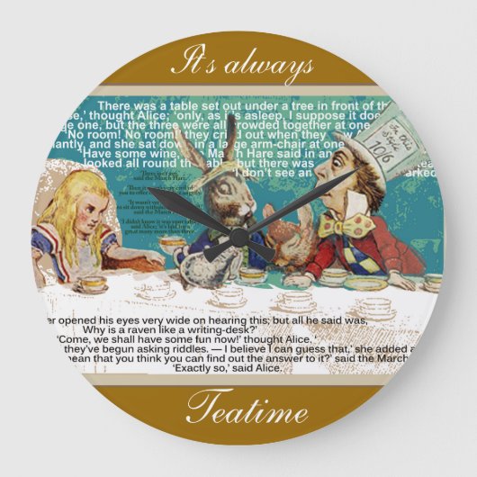 Tea Party van Mad Hatter Grote Klok (Voorkant)