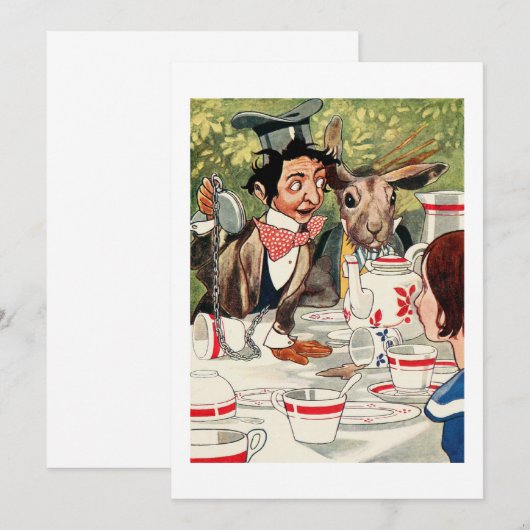 Tea Party van Mad Hatter Kaart (Voorkant / Achterkant)