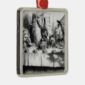 Tea Party van Mad Hatter Metalen Ornament (Rechts)