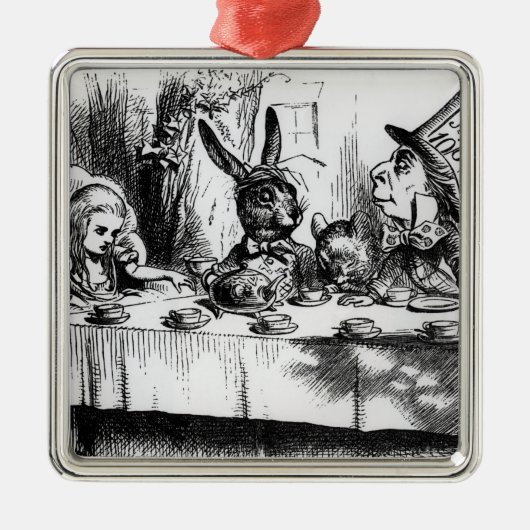 Tea Party van Mad Hatter Metalen Ornament (Voorkant)