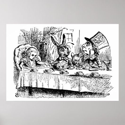 Tea Party van Mad Hatter Poster (Voorkant)