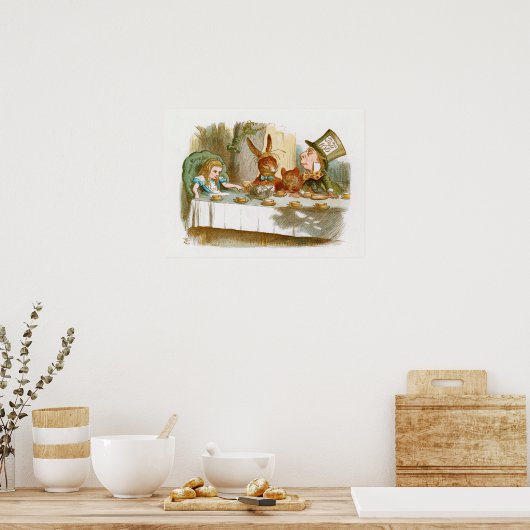 Tea Party van Mad Hatter Poster (Keuken)
