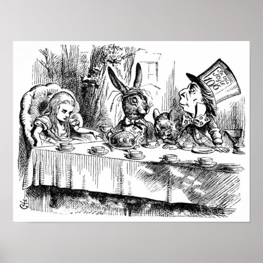 Tea Party van Mad Hatter Poster (Voorkant)