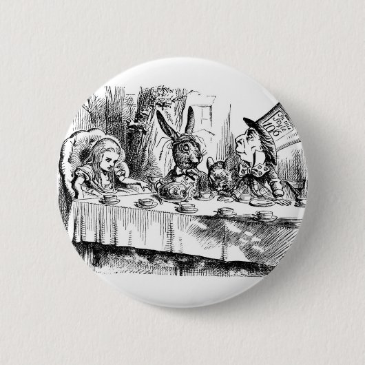 Tea Party van Mad Hatter Ronde Button 5,7 Cm (Voorkant)