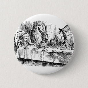 Tea Party van Mad Hatter Ronde Button 5,7 Cm