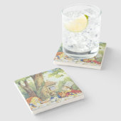 Tea Party van Mad Hatter Stenen Onderzetter (Zijkant)