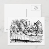 Tea Party van Mad Hatter Uitnodiging Briefkaart (Voorkant / Achterkant)