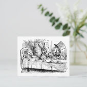 Tea Party van Mad Hatter Uitnodiging Briefkaart (Staand voorkant)