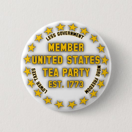 Tea Party Verenigde Staten Ronde Button 5,7 Cm (Voorkant)