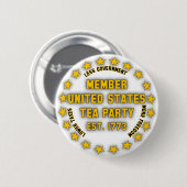 Tea Party Verenigde Staten Ronde Button 5,7 Cm (Voorkant /achterkant)