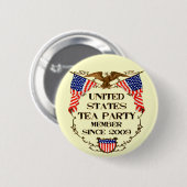 Tea Party Verenigde Staten Ronde Button 5,7 Cm (Voorkant /achterkant)
