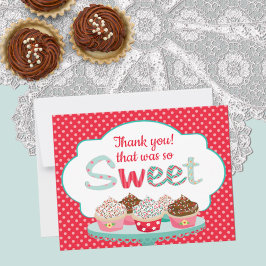 Tea Party Verjaardag Bedankt Flat Note Kaart Notitiekaartje