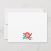 Tea Party Verjaardag Bedankt Flat Note Kaart Notitiekaartje (Achterkant)