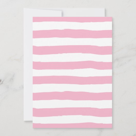 Tea Party Verjaardag Roze Kaart (Achterkant)