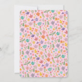 Tea Party Verjaardag Schattige Custom Kleurrijke B Kaart (Achterkant)