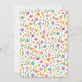 Tea Party Verjaardag Schattige Custom Kleurrijke B Kaart (Achterkant)
