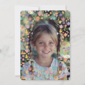 Tea Party Verjaardag Schattigee Custom PHOTO Kaart (Achterkant)