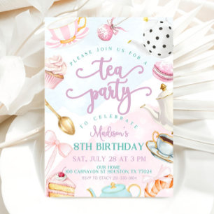 Tea Party Verjaardag Uitnodigen, Par-tea Uitnodige Kaart