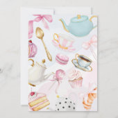 Tea Party Verjaardag Uitnodigen, Par-tea Uitnodige Kaart (Achterkant)