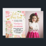 Tea Party verjaardagsuitnodiging met bijpassende t Kaart<br><div class="desc">Verdubbel de zoetheid met deze schattige verjaardagsuitnodiging voor een theefeest die is ontworpen voor tweelingmeisjes of -zussen! Met bijpassende pasteltheekopjes, bloemige illustraties en elegante details, is het perfect voor een gezamenlijk verjaardagsfeest met een theethema. Personaliseer namen, leeftijden en details van evenementen voor een charmant en gecoördineerd feest. Professioneel bedrukt op...</div>